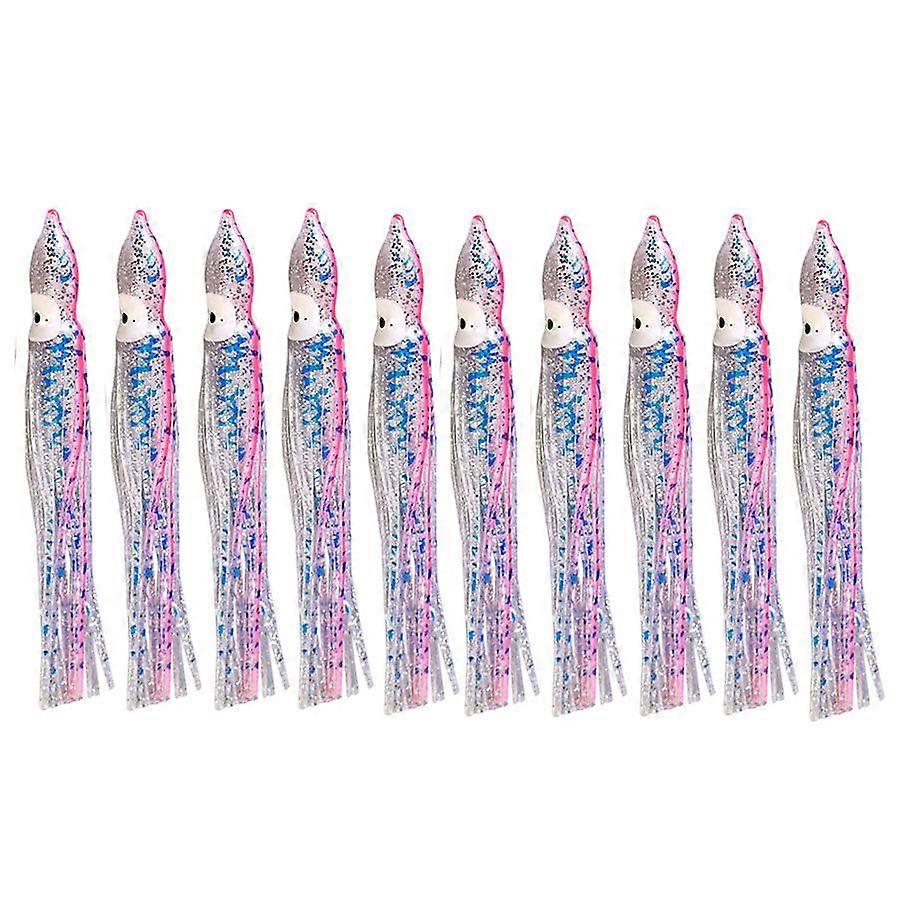 10Pcs Colored Octopus Fishing Lure 12cm 4g Hollow Shadow Caster Lure for Bass Salmon Trout Ocean River Fishing