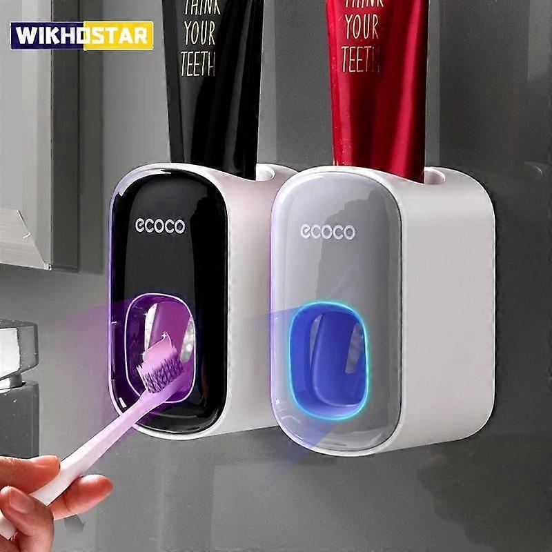 Bathroom Accessories Set Automatic Toothpaste Dispenser Wall Mount Toothpaste Squeezer Toothpaste Holder Rack