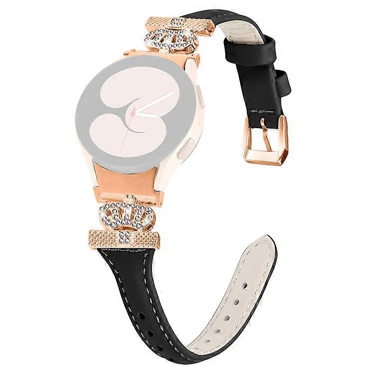 Rose Gold Buckle Strap Compatible For Samsung Galaxy Watch4 / Watch5 / Watch4 Classic / Watch4 Active / Watch5 Active Watc