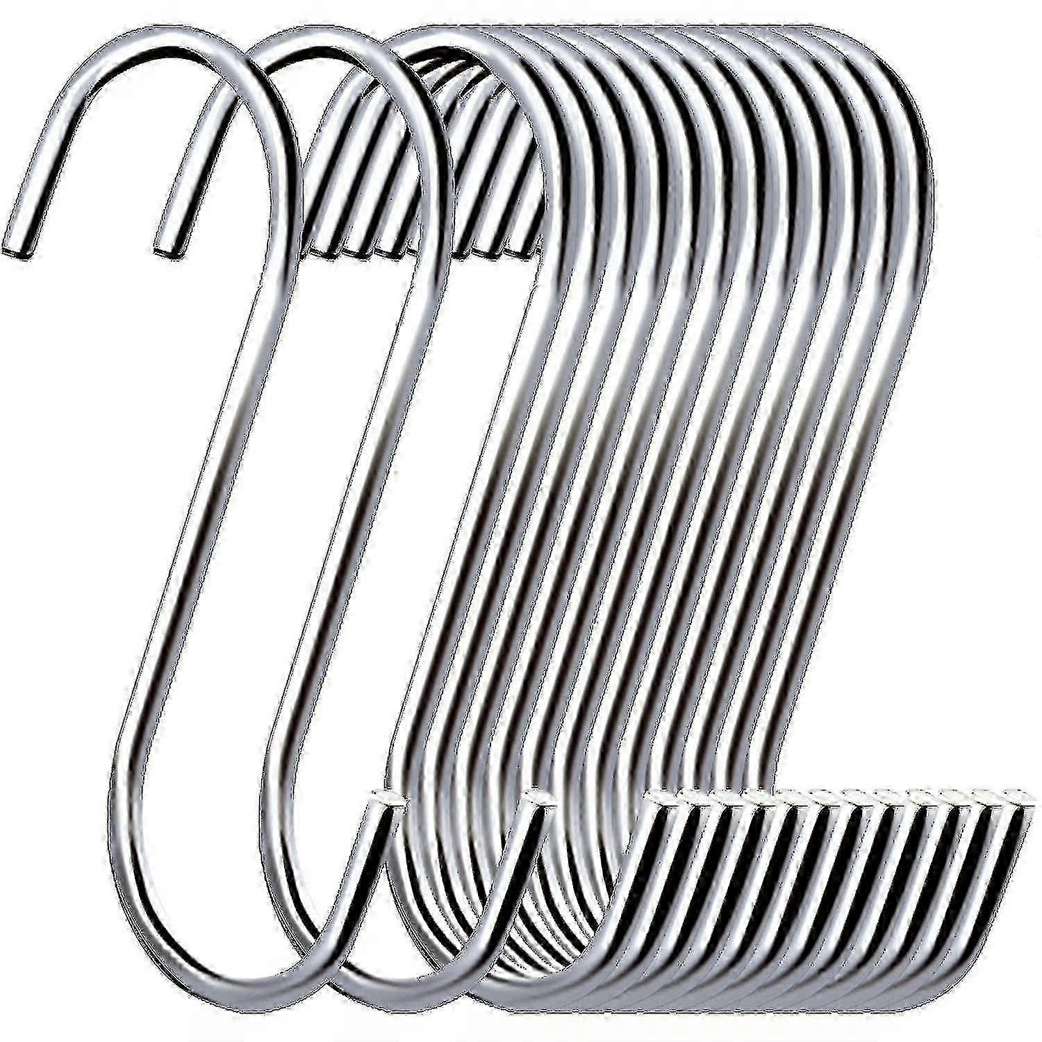 キッチンや家庭の整理整頓のための10個の金属シルバーSフック