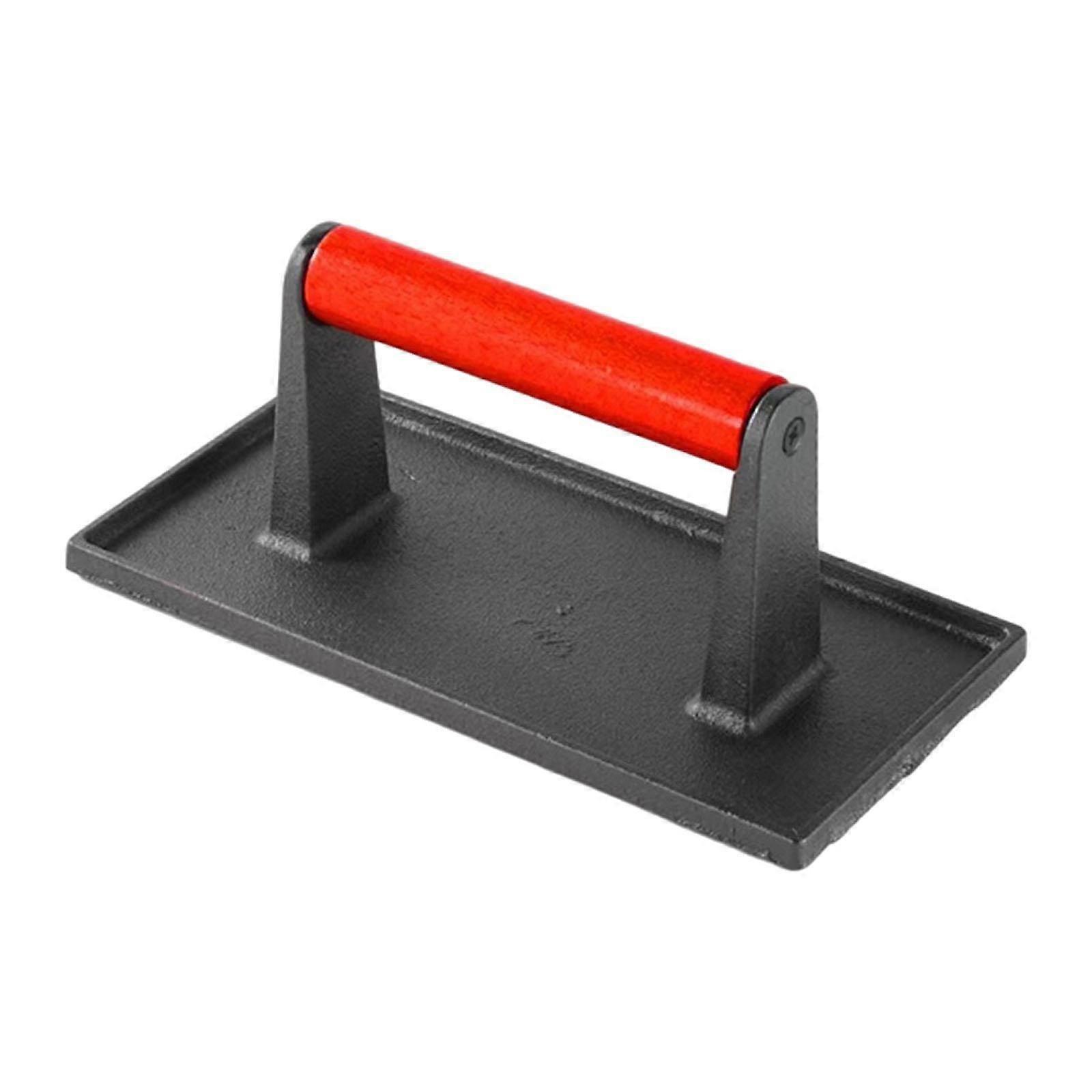 الحديد الزهر شواء برجر الصحافة غير لاصقة محمولة للطبخ شواء شوايات مستطيل