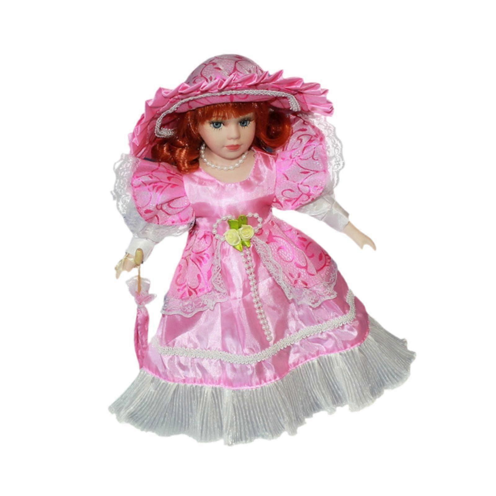 دمية البورسلين سيدة الشكل مكتب الديكور الاطفال هدية عيد ميلاد 11.81 "