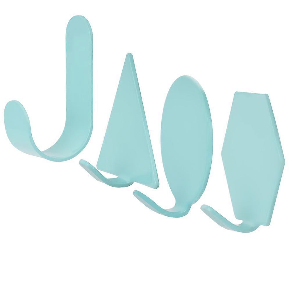 Nordic Style Adhesive Wall Hooks Geometric Key Hanger for Home Decor, Modern Design, Easy Installation, Strong Adhesive