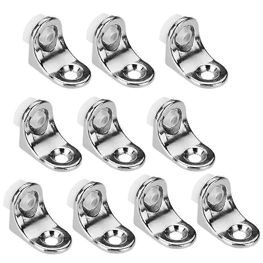 10pcs Glass Shelf Right Angle Fixing Clip Bracket With Suction Cup