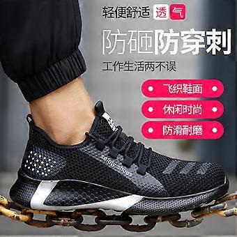 Summer breathable labor protection shoes for men anti-bashing and anti-puncture quite solid safety shoes