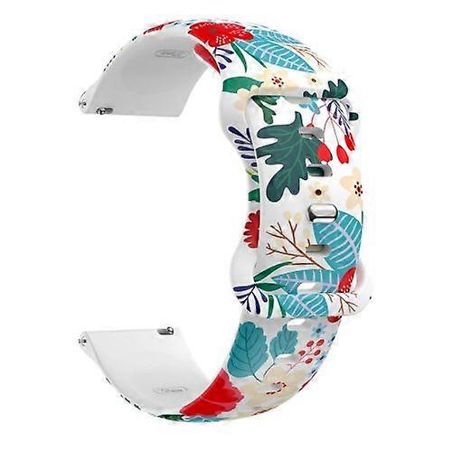 For Samsung Galaxy Watch Active Printing Butterfly Buckle Silicone Watch Band