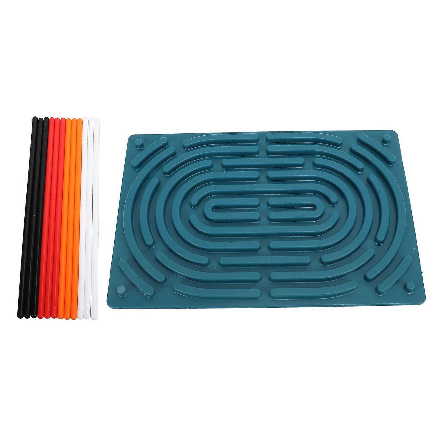 Sensory Activity Board Children Educational Stress Relief Toy Double Side Silicone Calm Down Toy for