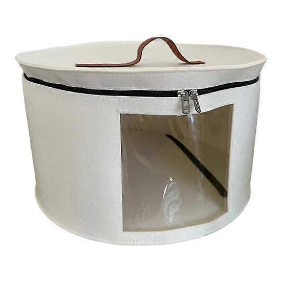 Hat Storage Bucket Organizer Transparent Design Zipper Closure Large Capacity Cowboy Hat Organizer Case with Handle