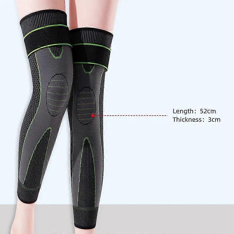 1 Pair Compression Knee Support Pads Basketball Gym Sport Sleeve Knee Protector Volleyball Running Elastic Long Kneepad Brace