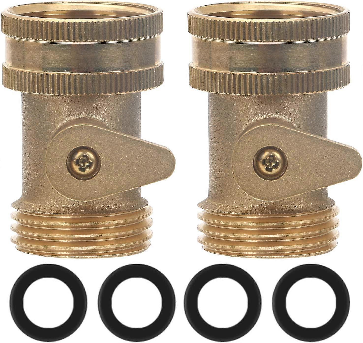 Gartenschlauch Absperrventil, 2er Pack 3/4 Ght Messing Wasserschlauch Absperrventil Connector Adapter