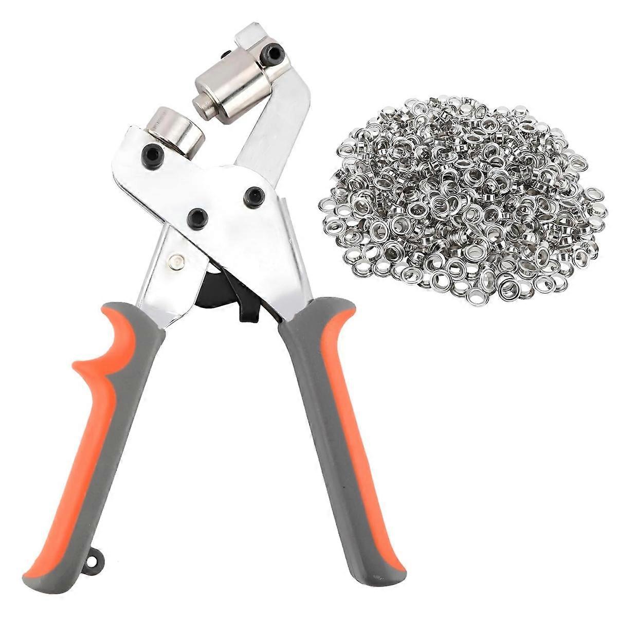 Portable Grommet Hand Press, Manual Puncher with Two-Point Support Leverage for Effortless Grommet Installation, Suitable for Leather Fabric Canvas
