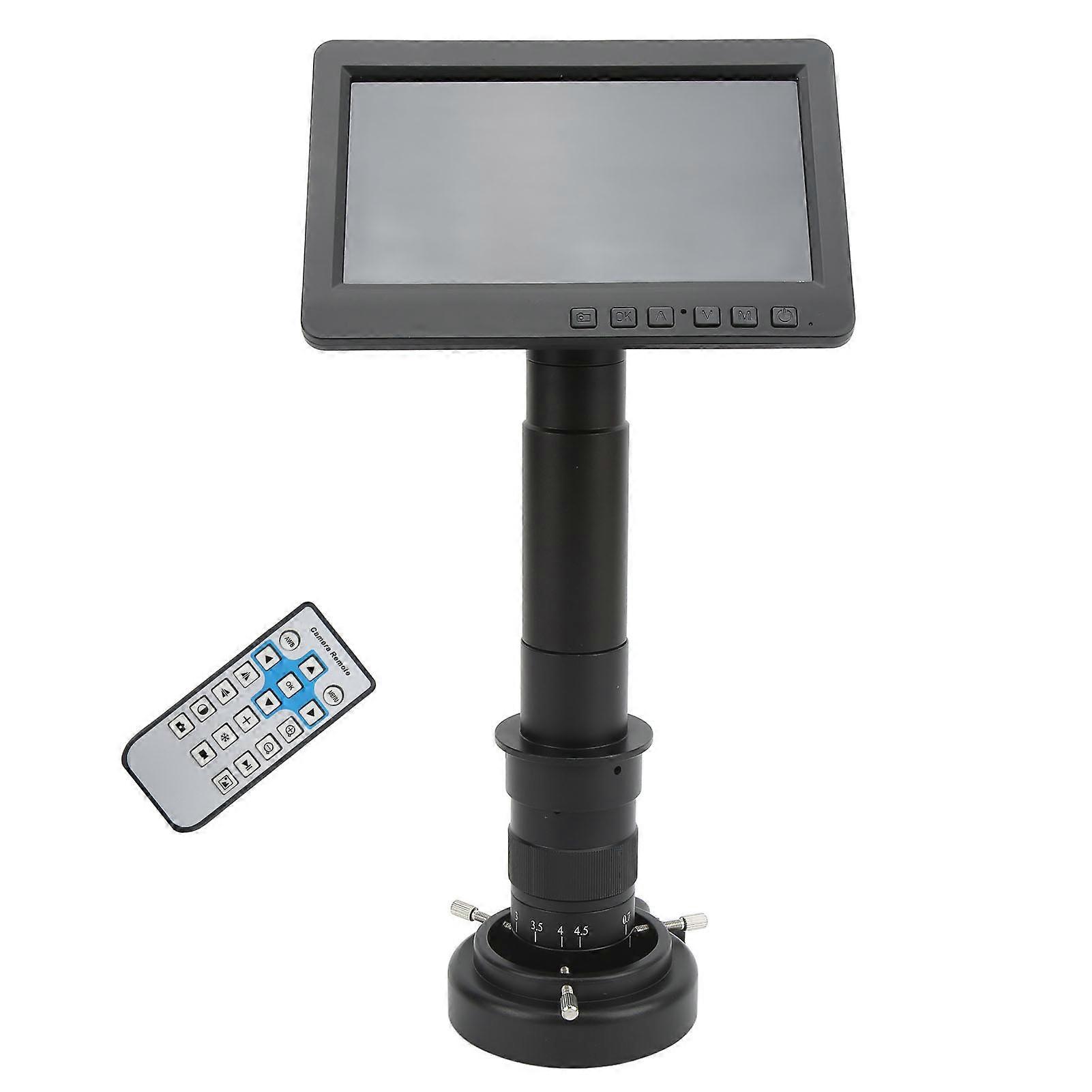 7in LCD HD Video Microscope 300X, 26MP Sensor, Black US Plug