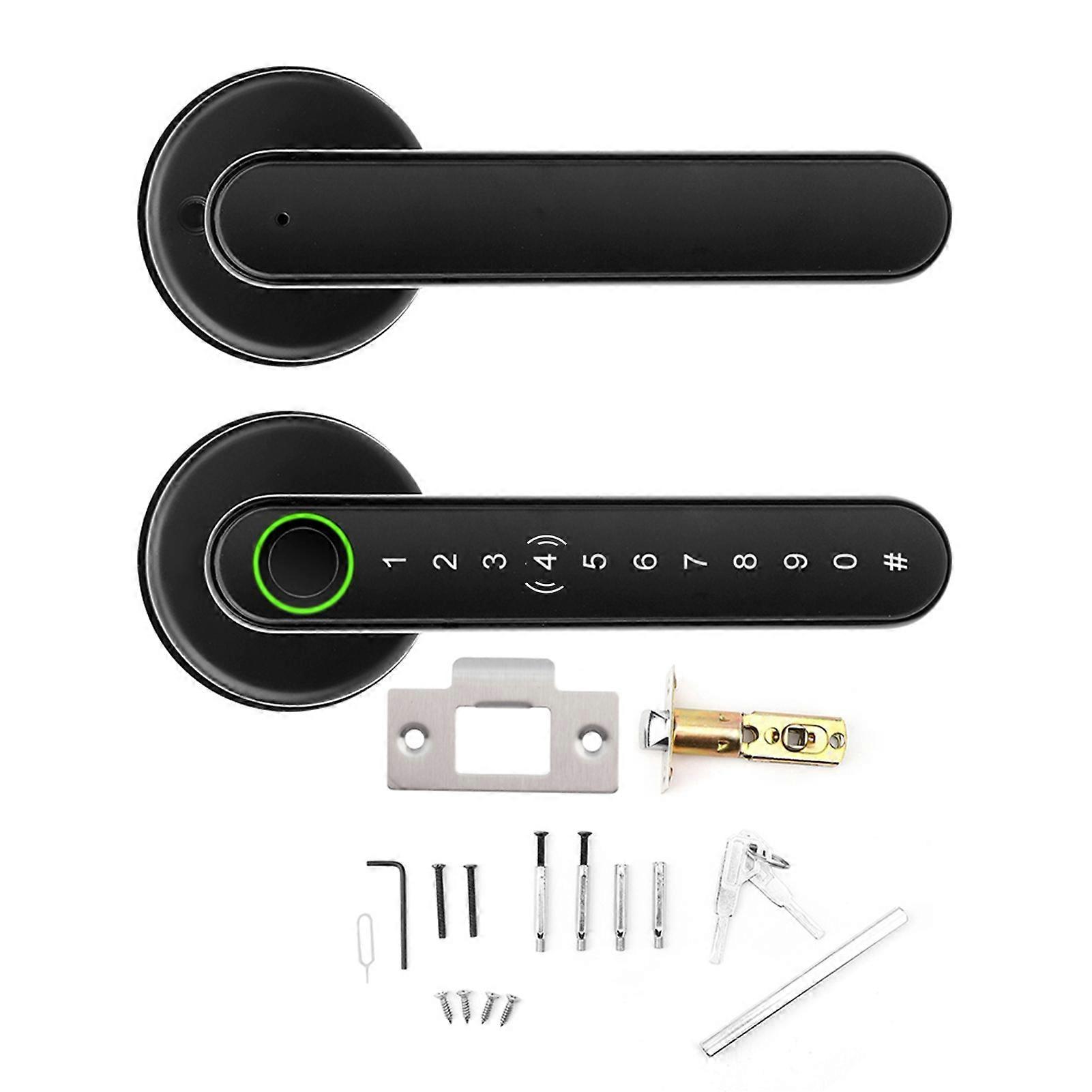Smart Fingerprint Handle Lock - Keyless Door Lock, Bluetooth, Digital Password, APP Control