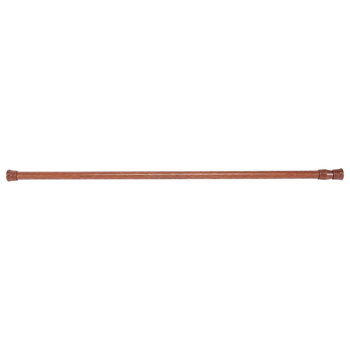 Telescopic Spring Tension Curtain Rail Pole Rods,55~90Cm,Wood color