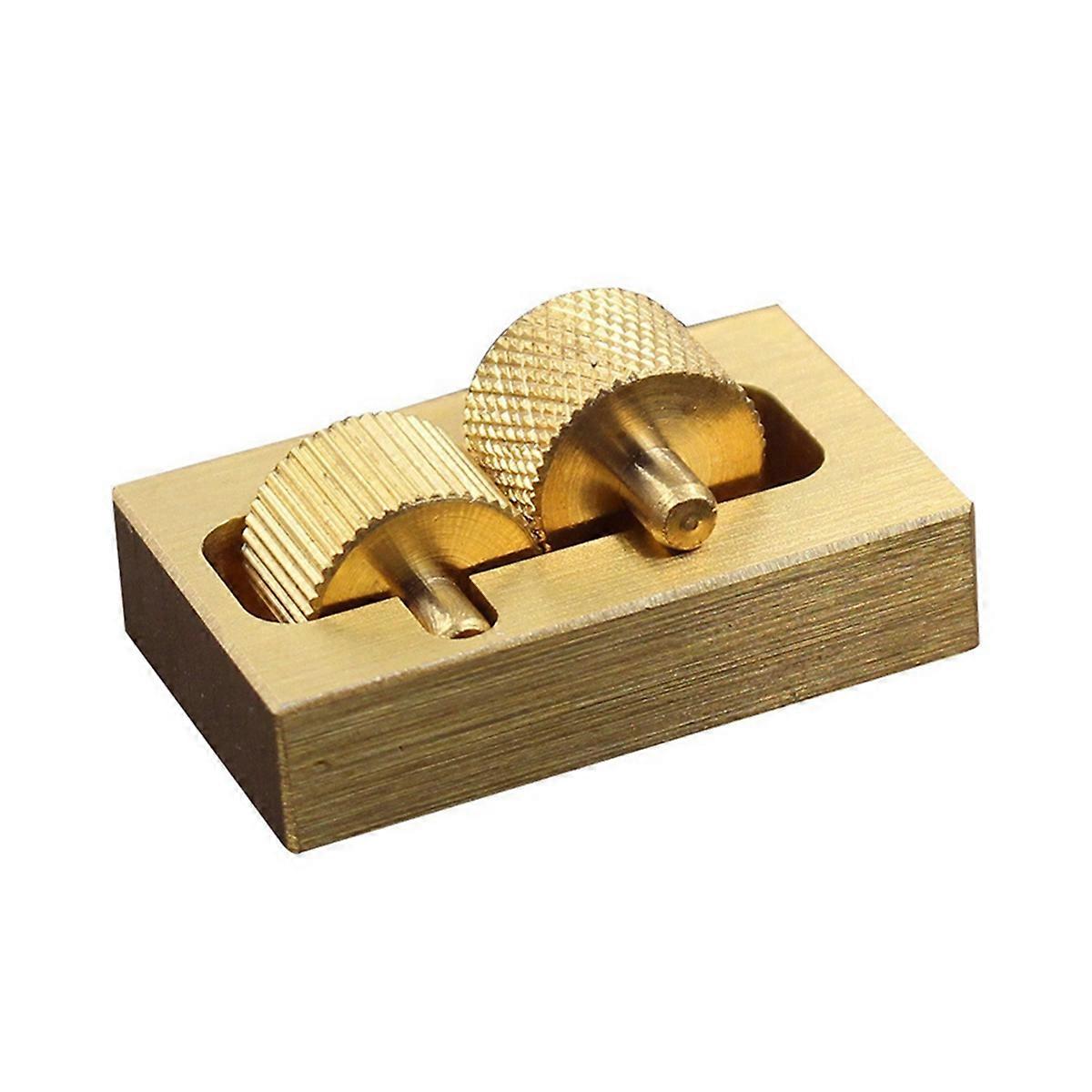 Pure Copper Mini Edge Oil Box DIY Hand-Sewn Leather Tool Roller