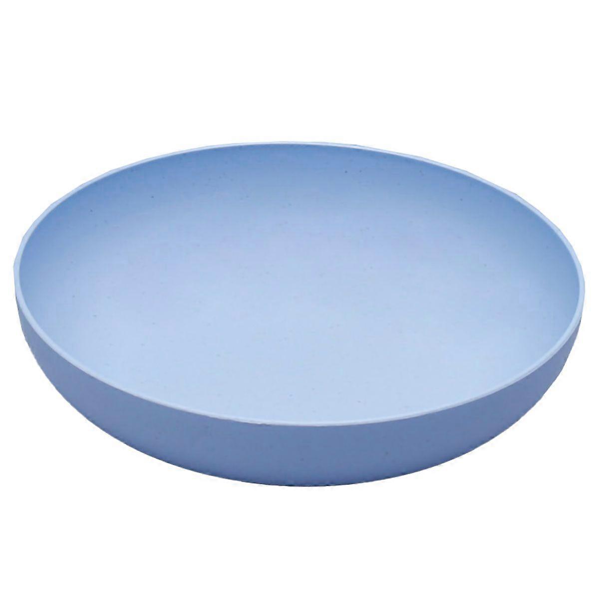 Dinner Plate Tableware Wheat Straw PP Dinnerware for Dish Fruits Serving Sauce DippingDeep Round Blue