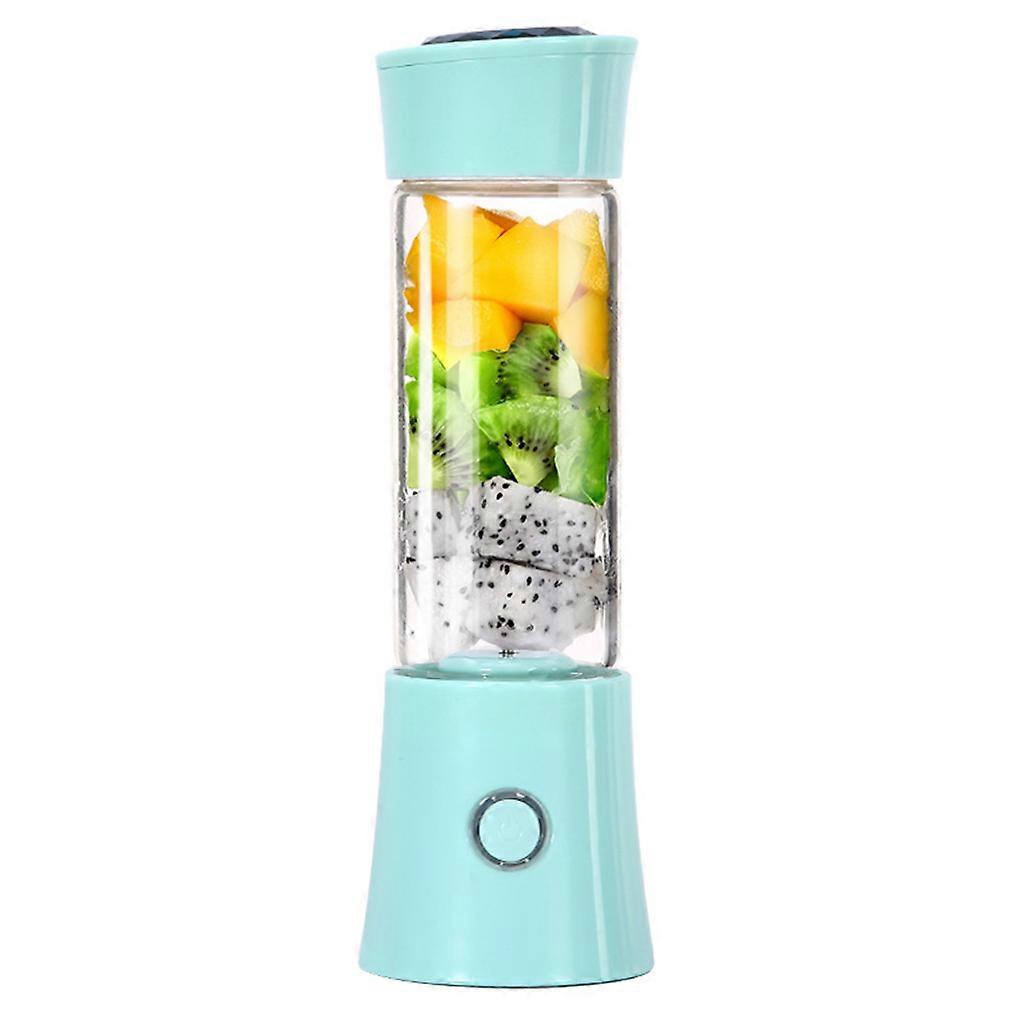 Mini Juice Extractor Juicer Cup One-handed Drinking Mini Blender Portable Smoothie Blender for Travel Camping Durable Blue
