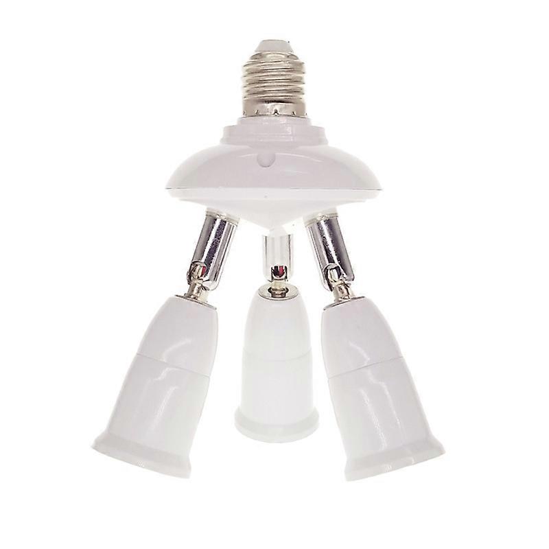 Distributeur adaptateur douille d’ampoule E27, angle réglable à 3 têtes, adapté à une large utilisation intérieure et extérieure