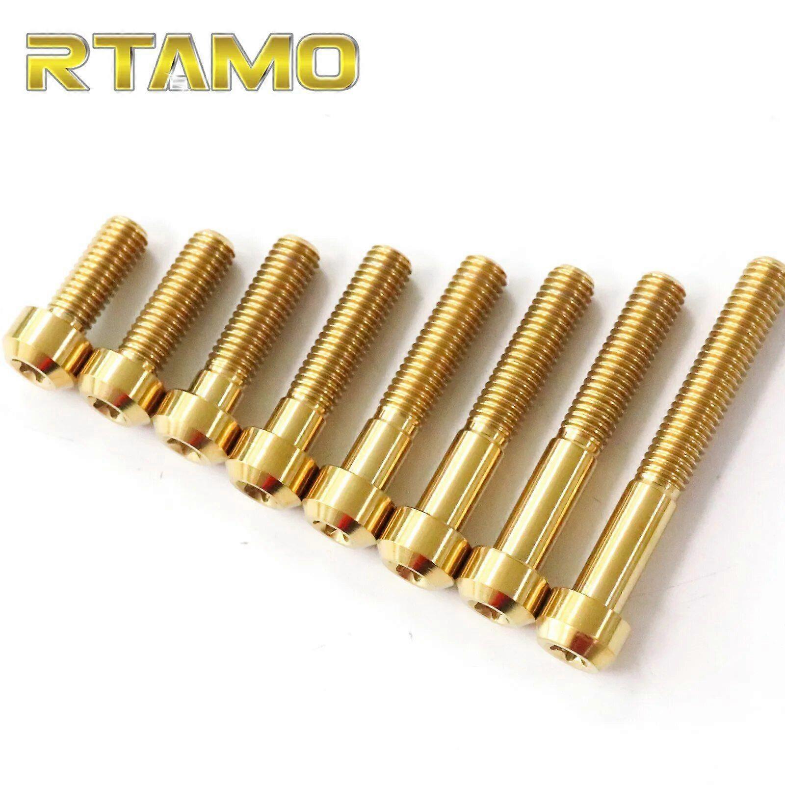 1PC M8X20/25/30/35/40//45/50/60MM Titanium Bolts Cylindrical Head High Performance Torx Drive