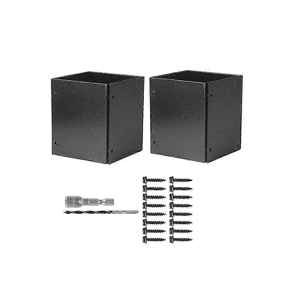 Stainless Steel Adjustable (Range 3.36Inch) Post Protector,Protects Wooden Mailboxes Fences From L