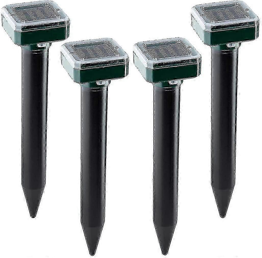 Solar Power Ultrasonic Mole Repellents, Upgrading Mole/mouse Etc 4pack
