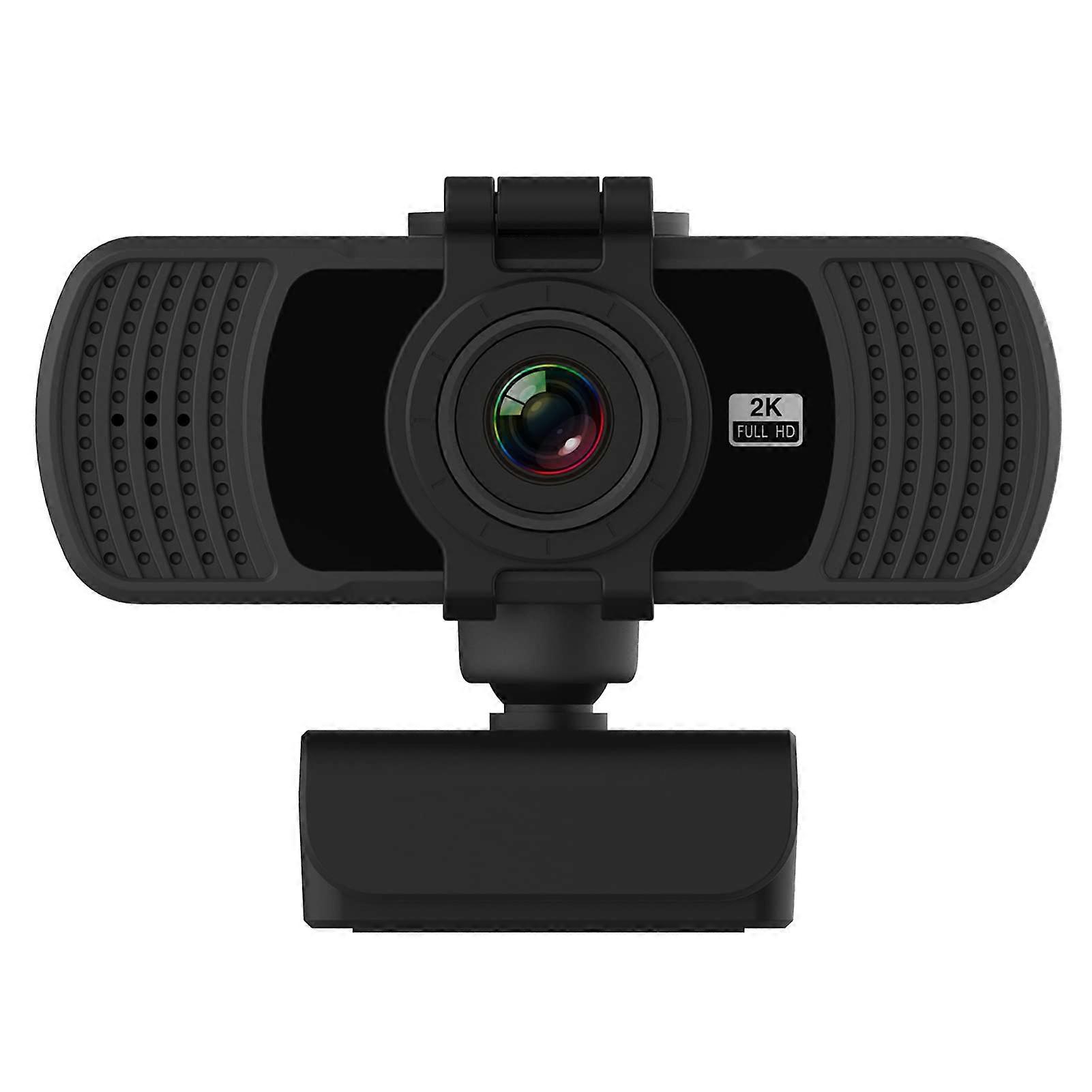 P6 USB Webcam 2K High-Definition Computer Camera Conference Cam with Microphone Driver Free Video Webcam Clip-on Camera for Lap Desk Computer