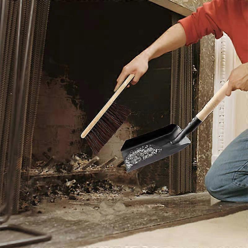Fireplace Cleaning Kit with Fireplace Ash Shovel Brush Silicone Gloves Practical Fireplace Supplies New