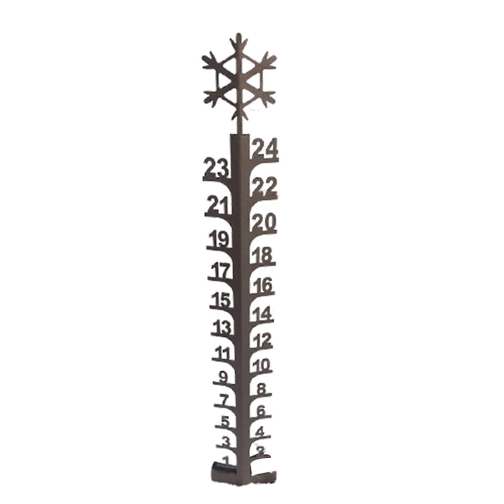 24" Snowflake Snow Gauge Retro Metal Snow Measurement Creative Outdoor Decor for Garden Courtyard Lawn