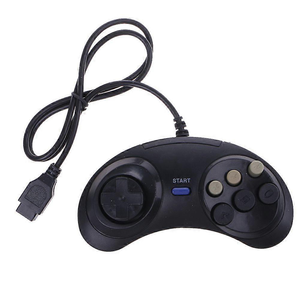6 Button Wired Controller Pad Gamepad For Mega Drive Megadrive Sega MD Genesis