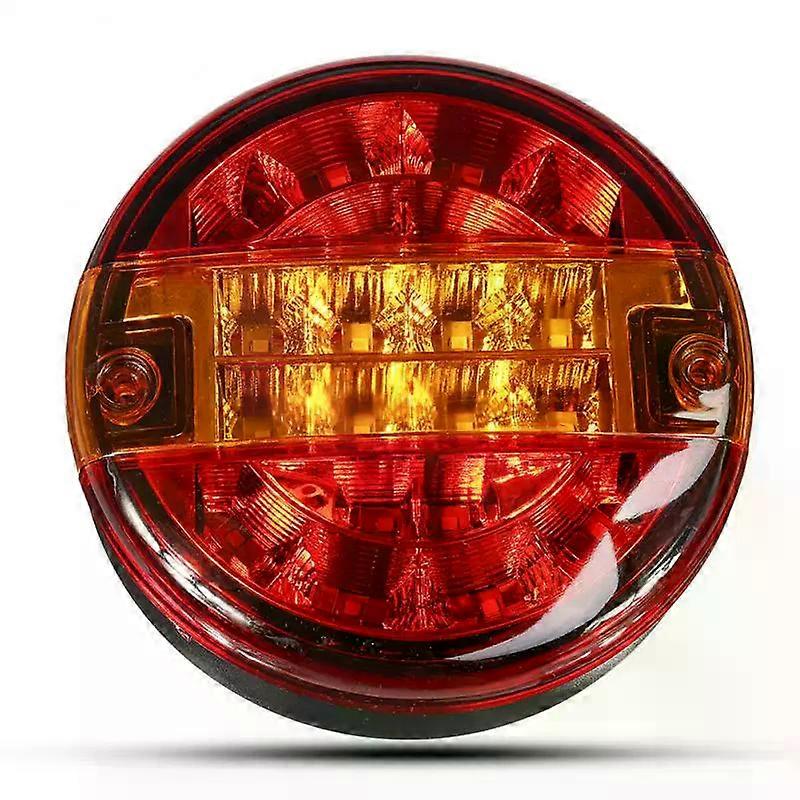 עגול המבורגר מנורות סופר בהיר 12v 24v לרכב משאית משאית ואן נגרר רכב אביזרים 20-led זנב אור אוניברסלי הוביל אור