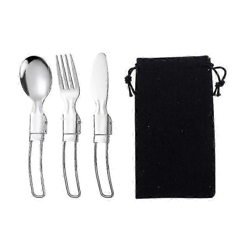 three-piece travel folding cutlery set   folding cutlery