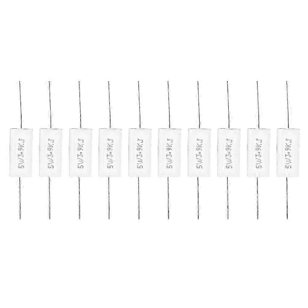 10Pcs Cement Resistor Power Resistance Accuracy 5% Electronic Components 5W(3.9KR)