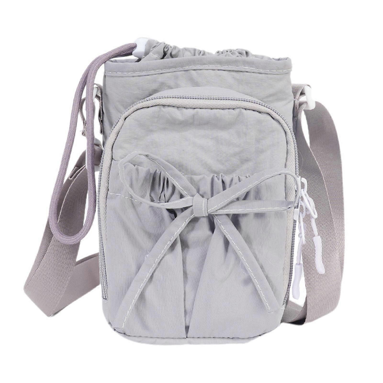 ウォーターボトルキャリア、電話ポケット付きスリングバッグ、ウォーターボトルスリーブ、ナイロン、ウォーターボトルホルダー、クロスボディバッグ、ギフト、パープル