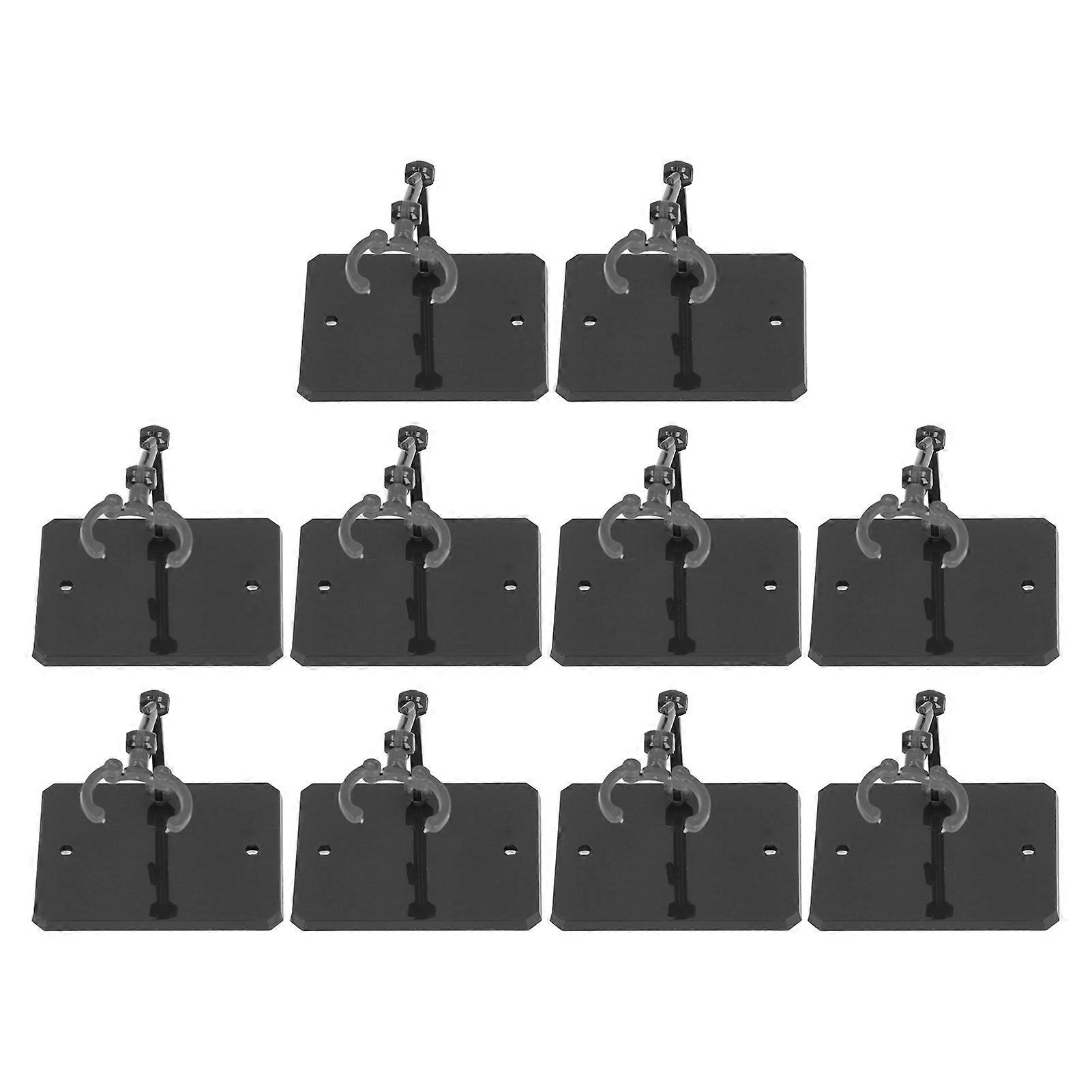 10 Pcs Figure Model Stand High Stability Figure Display Holder Base Model Display Stand for 6inch Action Figures Grey