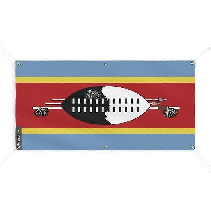 Banner - PIXELFORMA - Flag of Eswatini - 120x240cm - Durable polyester - 6 reinforced eyelets