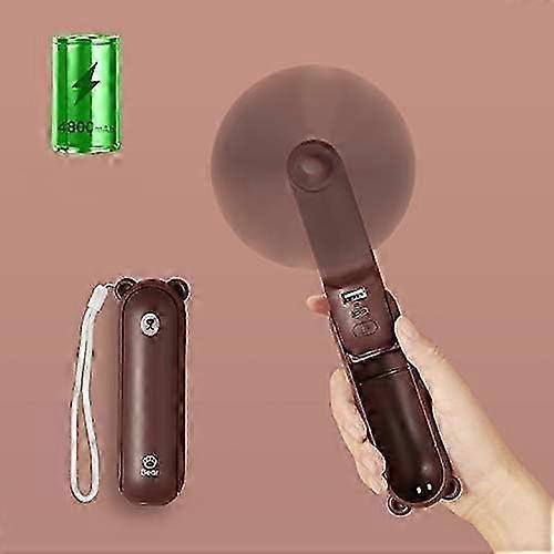 מאוורר כף יד, 4800 Mah, סוללת מאוורר כיס מופעלת/USB מופעלת,3 מהירויות