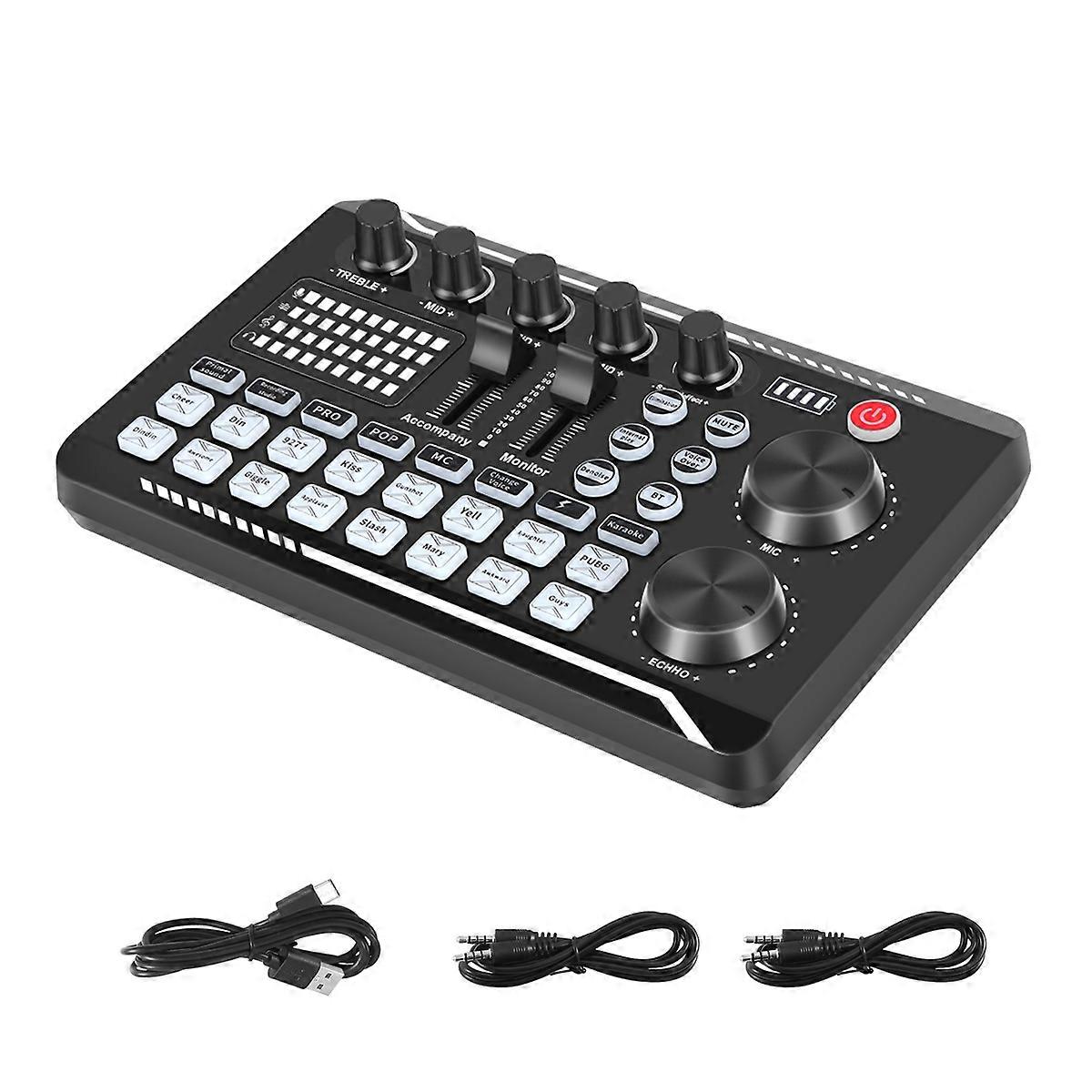 F998 Sound Card Microphone Sound Audio Interface Mixer Sound