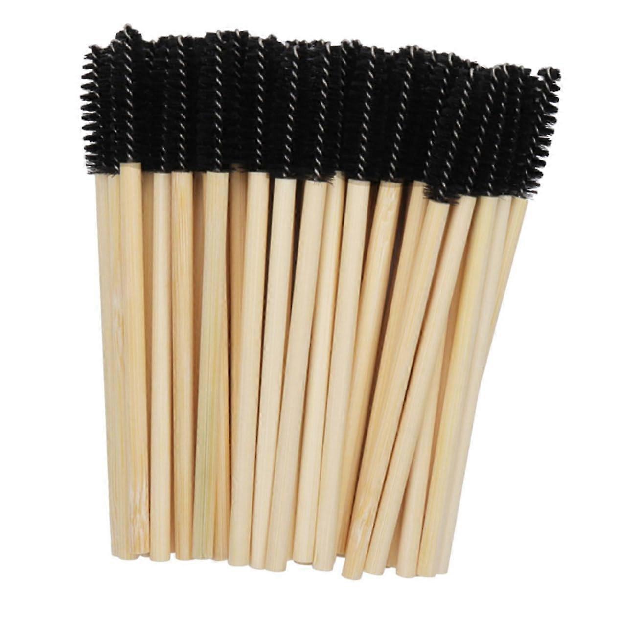 Disposable Eyelash Mascara Wands 100 Pcs Applicator Kit With Spiral Brush Head For Even Mascara Distribution Eyebrow Brush