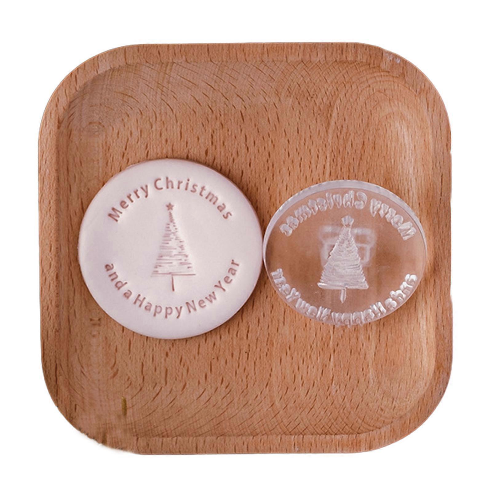 Plastic Biscuit Molds Cookie Embossing Moulds Christmas Patterned Cookie Cutters Baking Tools Plastic Baking Accessories Multicolor