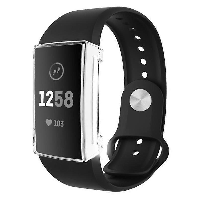 For Fitbit Charge 3 / 4 Full Coverage Plating TPU Watch Case