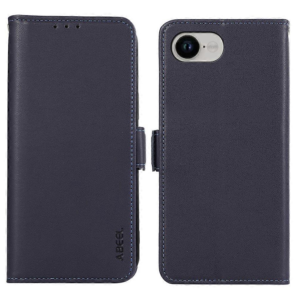 ABEEL For iPhone 16e Case Leather Phone Cover with RFID Blocking Wallet