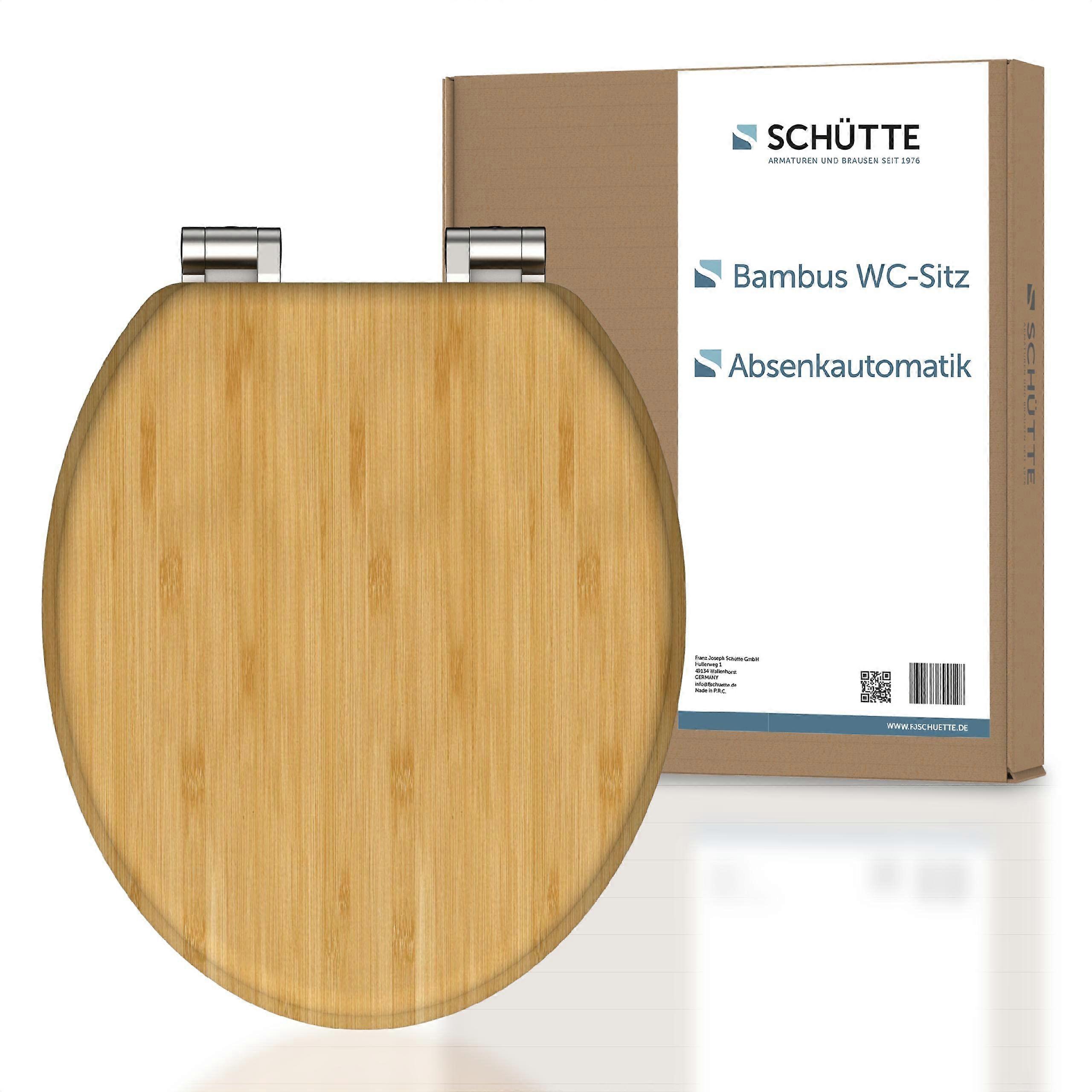 Bamboo Toilet Seat with SoftClose Mechanism, 175 kg Capacity
