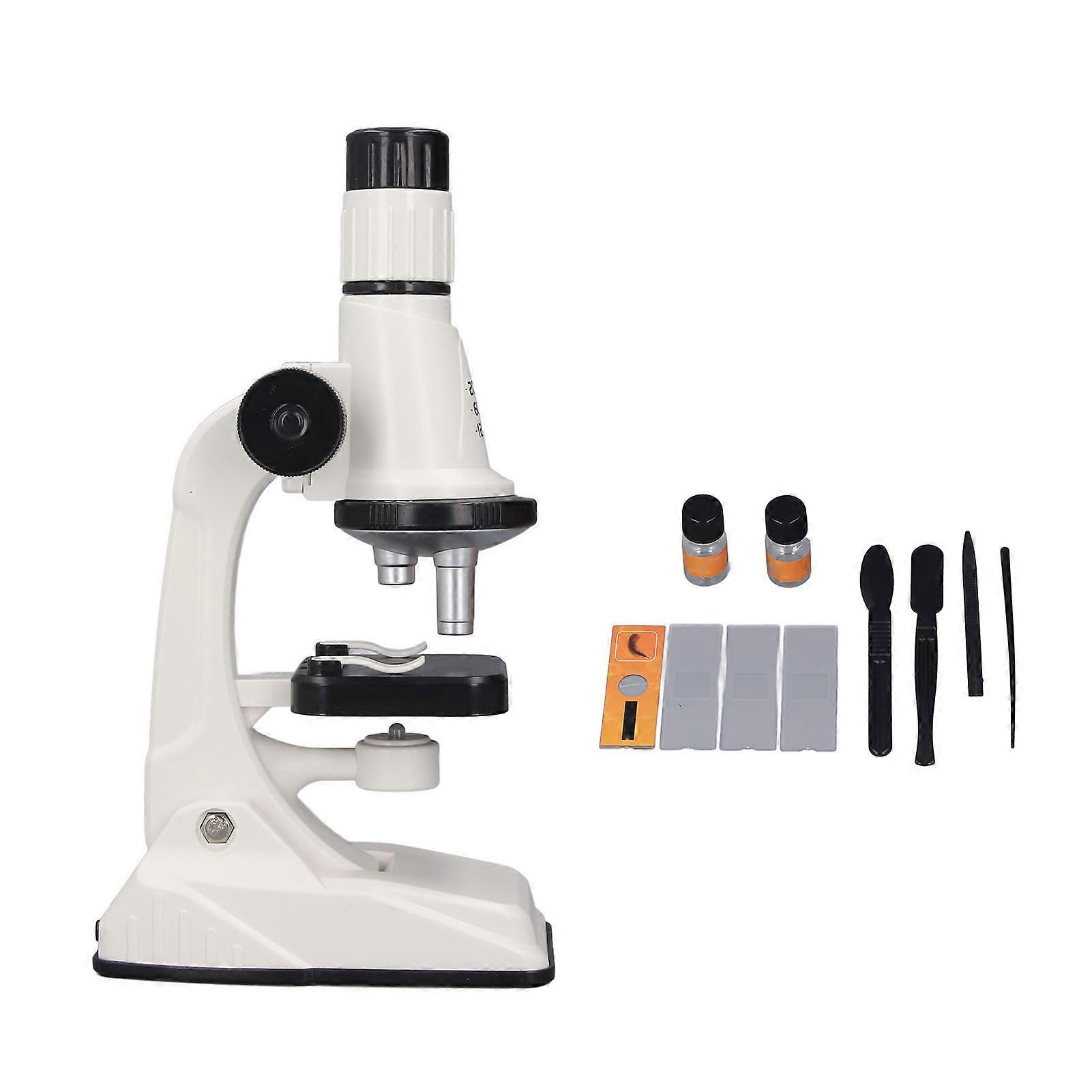 Compound Microscope 200X‑1200X HD School Laboratory Home Biological Education for Kids Students Adults with Slides Set