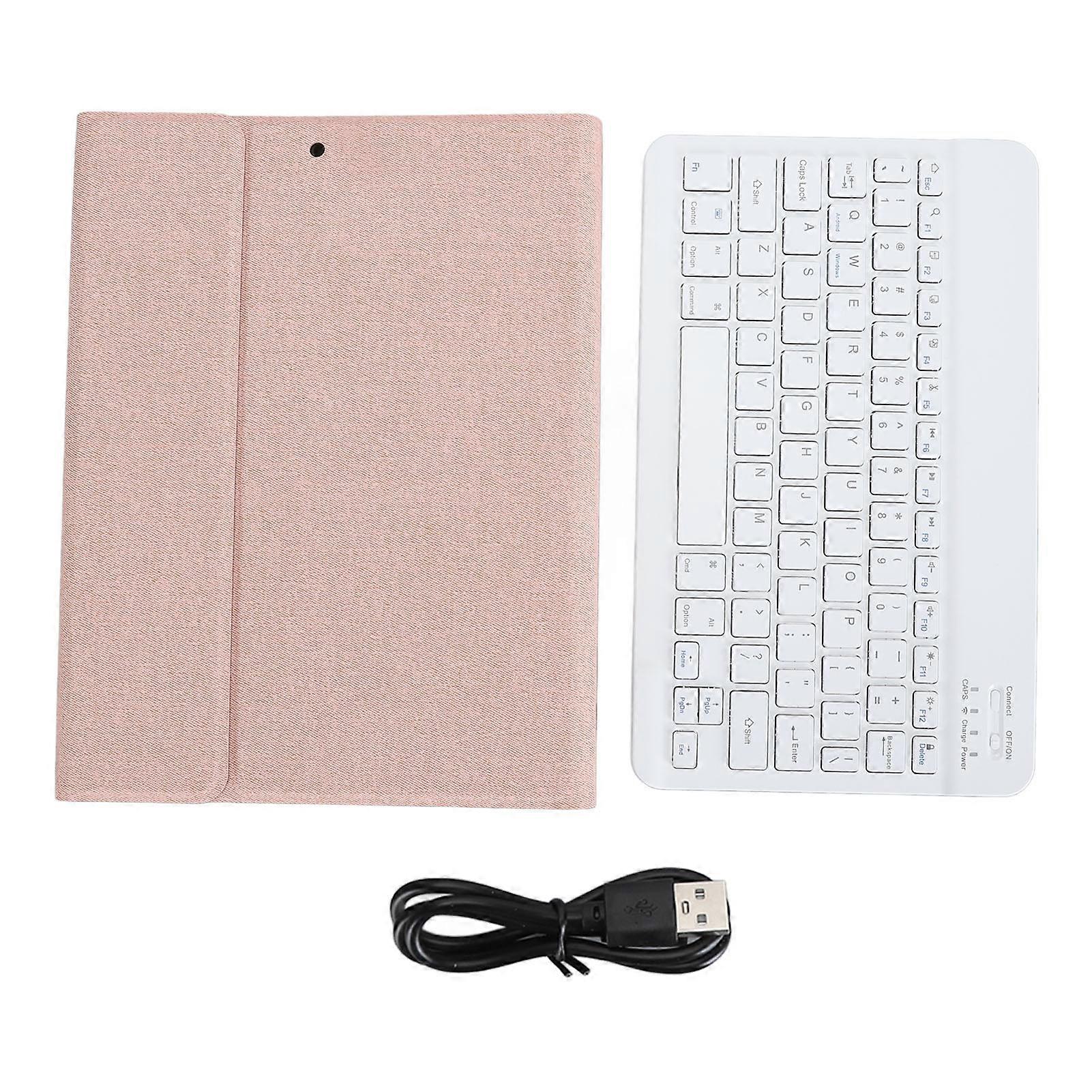 Wireless Bluetooth Keyboard with Magnetic Case Pencil Holder for IOS Tablet Air3 10.5in Pro 10.5in 2017 for IOS Tablet 10.2in 7th 8th 9th Gen Rose Go