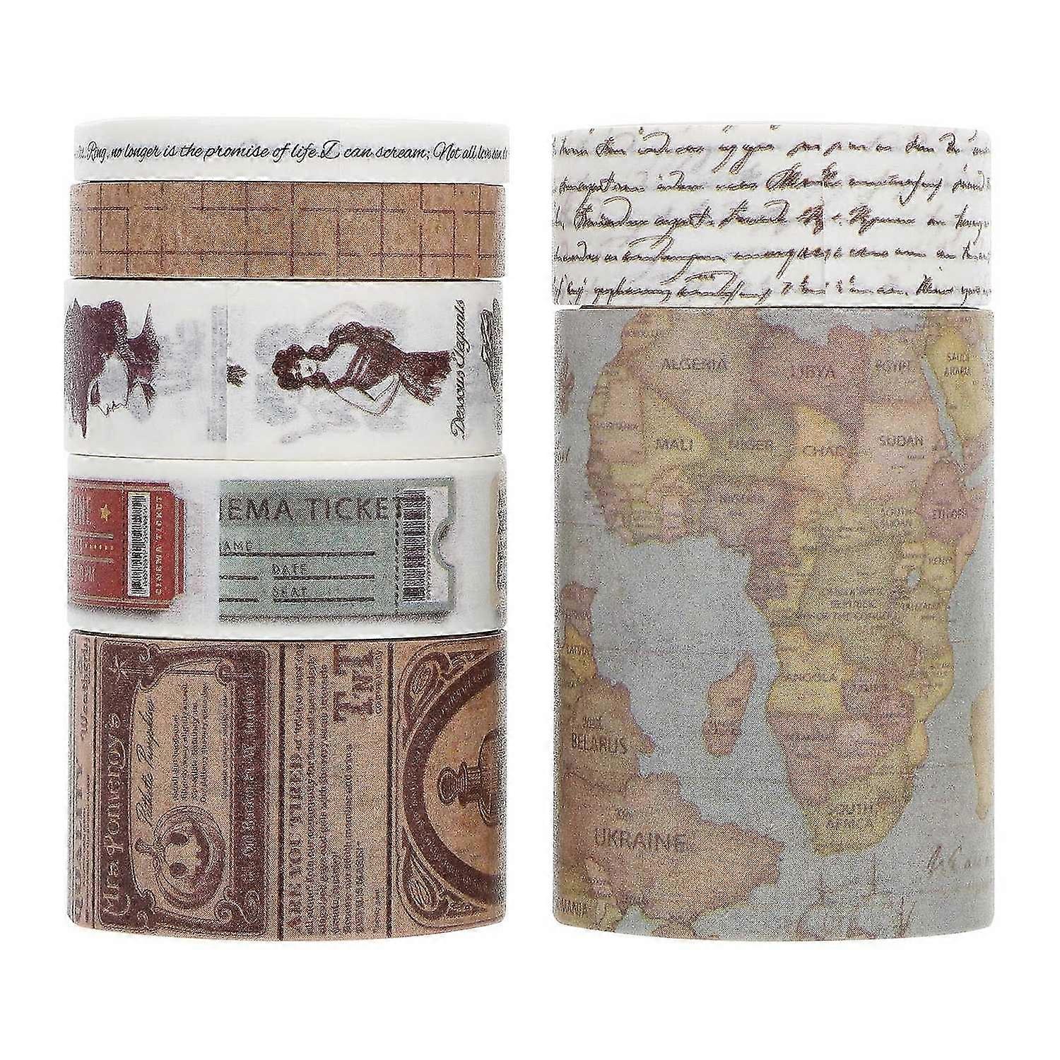 7 Rolls Kids Stamp Set Washi Masking Tape Diary Sticker Decors Decorative Washi Tape