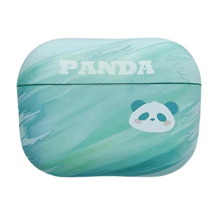 Hard PC Case Compatible For AirPods Pro 2 Matte Cartoon Panda Pattern Printing Protective Cover