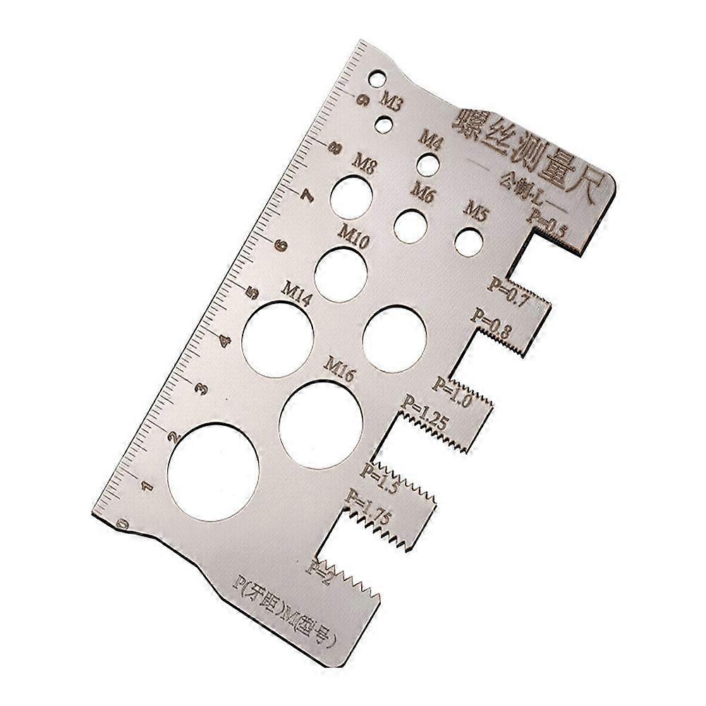 Thread Checker Screw Measurement Ruler Space Saving Measuring Gauge Tool