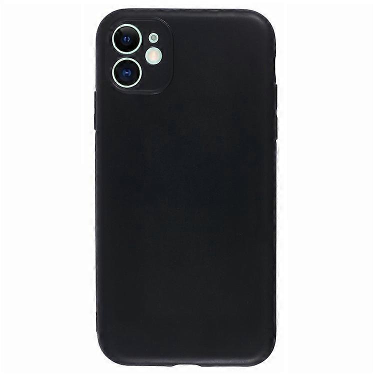 Compatible For iPhone 11 Black Case Glossy Surface Soft TPU Back Phone Cover
