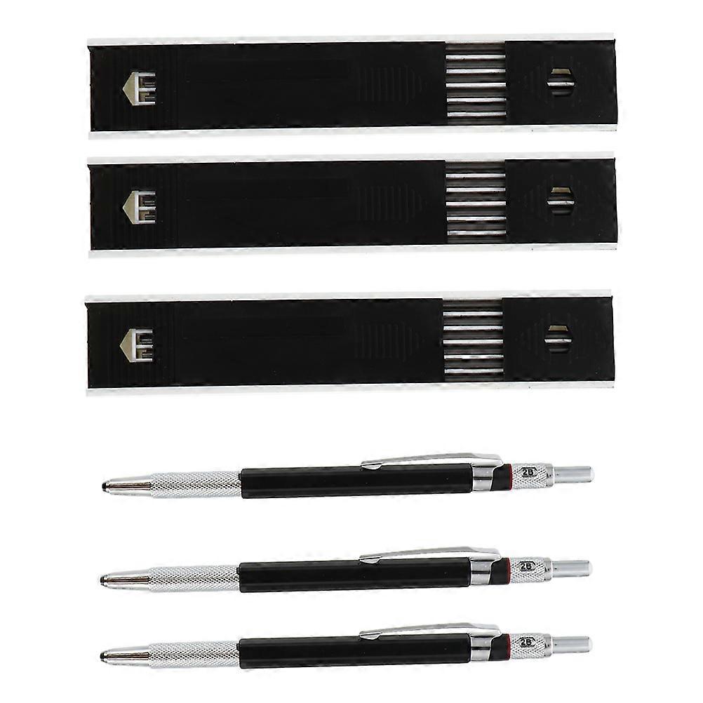 3 Sets Premium Metal Mechanical Pencils for Drawing and Engineering