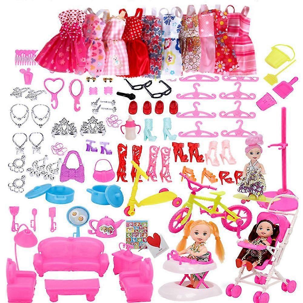 118 Pieces Of Doll Accessories Doll Collocation Toys Girls Playhouse Toys